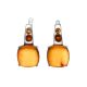 Luminous Cognac Amber Earrings In Sterling Silver The Prussia, image 