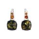 Multicolor Amber Earrings In Sterling Silver The Prussia, image 
