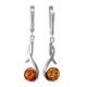 Chic Cognac Amber Earrings In Sterling Silver The Phoenix, image 
