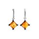 Amber Earrings In Sterling Silver The Athena, image 