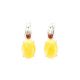 Adorable Honey Amber Earrings In Sterling Silver The Prussia, image 