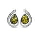 Sterling Silver Earrings With Green Amber The Acapulco, image 
