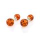 Cognac Amber Earrings In Sterling Silver The Paris, image 