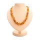 Cognac Amber Beaded Necklace, image 