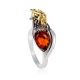 Sterling Silver Ring With Cognac Amber The Bee, Ring Size: 9.5 / 19.5, image , picture 5