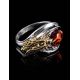 Sterling Silver Ring With Cognac Amber The Bee, Ring Size: 9.5 / 19.5, image , picture 2