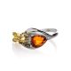Sterling Silver Ring With Cognac Amber The Bee, Ring Size: 8.5 / 18.5, image , picture 6
