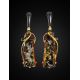 Handcrafted Amber Earrings In Gold-Plated Silver The Rialto, image , picture 3