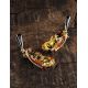 Handcrafted Amber Earrings In Gold-Plated Silver The Rialto, image , picture 2