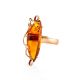 One Size Golden Ring With Bold Amber Stone The Rialto, Ring Size: Adjustable, image , picture 3