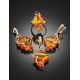 Handcrafted Amber Pendant In Gold The Rialto, image , picture 4