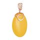 Gold-Plated Teardrop Pendant With Honey Amber The Cascade, image , picture 3