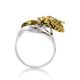 Cocktail Amber Ring In Sterling Silver The Bee, Ring Size: 9 / 19, image , picture 3