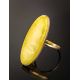 Oval Amber Ring In Gold, Ring Size: 6.5 / 17, image , picture 2
