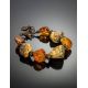Raw Amber Bracelet With Brass Beads The Indonesia, image , picture 2