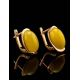 Honey Amber Earrings In Gold The Strauss, image , picture 2