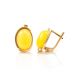 Honey Amber Earrings In Gold The Strauss, image , picture 5