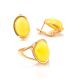 Honey Amber Earrings In Gold The Strauss, image , picture 6