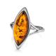 Sterling Silver Ring With Cognac Amber The Amaranth, Ring Size: 5.5 / 16, image , picture 4
