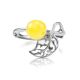 Sterling Silver Ring With Honey Amber The Florina, Ring Size: 12 / 21.5, image , picture 4
