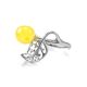 Sterling Silver Ring With Honey Amber The Florina, Ring Size: 12 / 21.5, image , picture 3