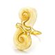 Bold Gold-Plated Ring With White Amber The Snail, Ring Size: 13 / 22, image , picture 4