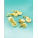 Bold Gold-Plated Ring With White Amber The Snail, Ring Size: 12 / 21.5, image , picture 6