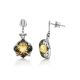 Lemon Amber Drop Earrings In Sterling Silver The Nymph, image , picture 3