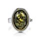 Adjustable Amber Ring In Sterling Silver The Goji, Ring Size: Adjustable, image , picture 3