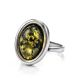 Adjustable Amber Ring In Sterling Silver The Goji, Ring Size: Adjustable, image , picture 4