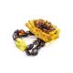Multicolor Amber Bracelet The Chrysanthemum, image , picture 5