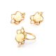 Round Amber Ring In Gold The Daisy, Ring Size: 7 / 17.5, image , picture 4