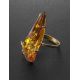Handmade Golden Ring With Lemon Amber The Rialto, Ring Size: Adjustable, image , picture 2