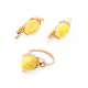 Luminous Amber Earrings In Gold The Sigma, image , picture 5