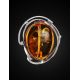 Handcrafted Amber Brooch In Sterling Silver The Rialto, image , picture 3
