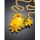 Honey Amber Necklace With Glass Beads The Fable, image , picture 2