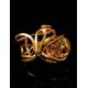 Adjustable Gold-Plated Ring With Lemon Amber The Flamenco, Ring Size: Adjustable, image , picture 6
