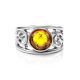 Cognac Amber Ring In Sterling Silver The Scheherazade, Ring Size: 11.5 / 21, image , picture 3