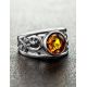 Cognac Amber Ring In Sterling Silver The Scheherazade, Ring Size: 11.5 / 21, image , picture 2