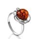 Charming Amber Ring In Sterling Silver The Daisy, Ring Size: 13 / 22, image , picture 4