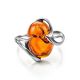 Sterling Silver Ring With Cognac Amber The Palermo, Ring Size: 12 / 21.5, image , picture 3