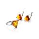 Cognac Amber Earrings In Sterling Silver The Etude, image , picture 5