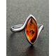 Sterling Silver Ring With Bright Cognac Amber The Amaranth, Ring Size: 6 / 16.5, image , picture 2