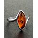 Sterling Silver Ring With Bright Cognac Amber The Amaranth, Ring Size: 5.5 / 16, image , picture 2