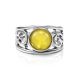 Sterling Silver Ring With Honey Amber The Scheherazade, Ring Size: 11 / 20.5, image , picture 4