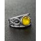 Sterling Silver Ring With Honey Amber The Scheherazade, Ring Size: 11 / 20.5, image , picture 2