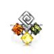 Multicolor Amber Ring In Sterling Silver The Vernissage, Ring Size: 11.5 / 21, image , picture 3
