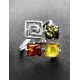 Multicolor Amber Ring In Sterling Silver The Vernissage, Ring Size: 12 / 21.5, image , picture 2