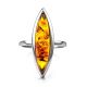 Sterling Silver Earrings Cognac Amber The Grace, Ring Size: 7 / 17.5, image , picture 3