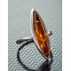 Sterling Silver Earrings Cognac Amber The Grace, Ring Size: 12 / 21.5, image , picture 2
